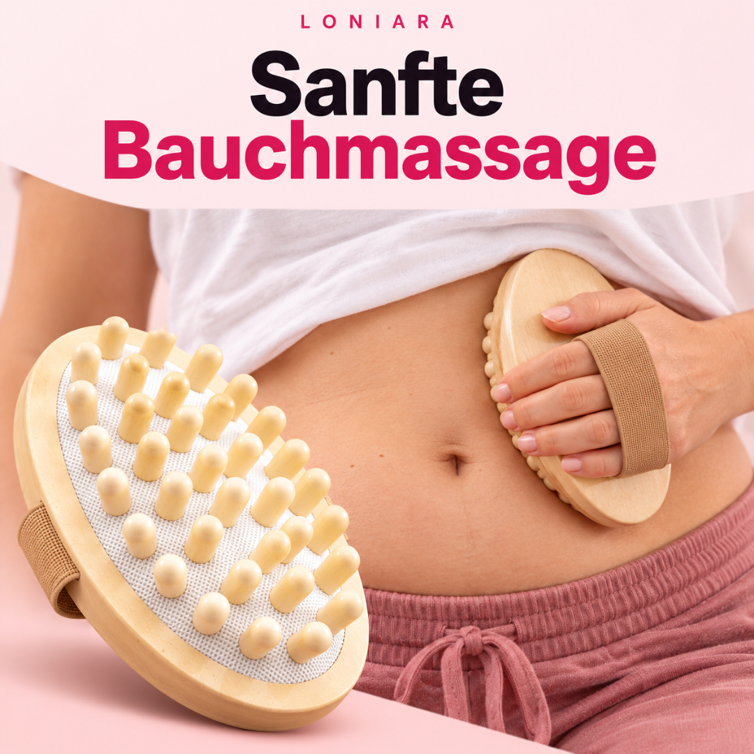 Loniara Bauch-Massagebürste — Trockenbürste für deine Körpermitte